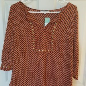 41 Hawthorne orange blouse